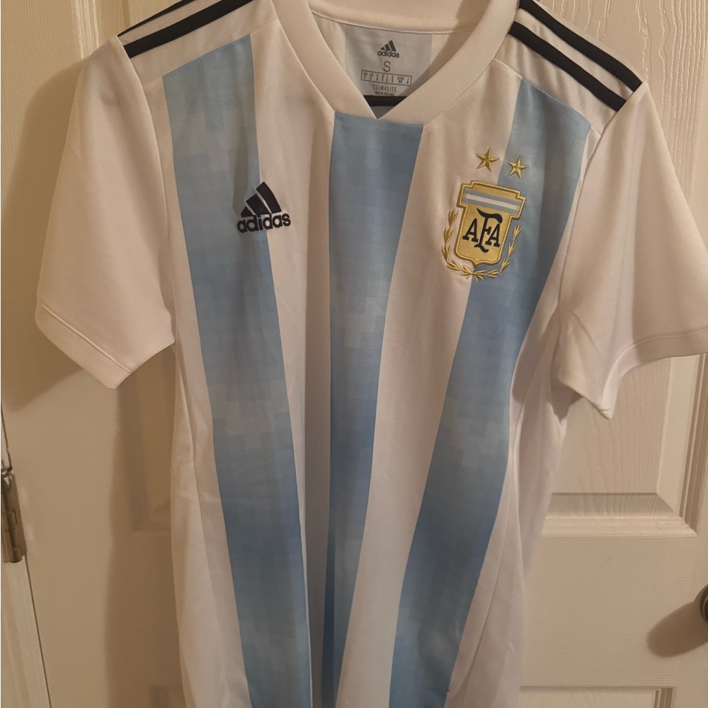Adidas Climalite White and Light Blue Jersey